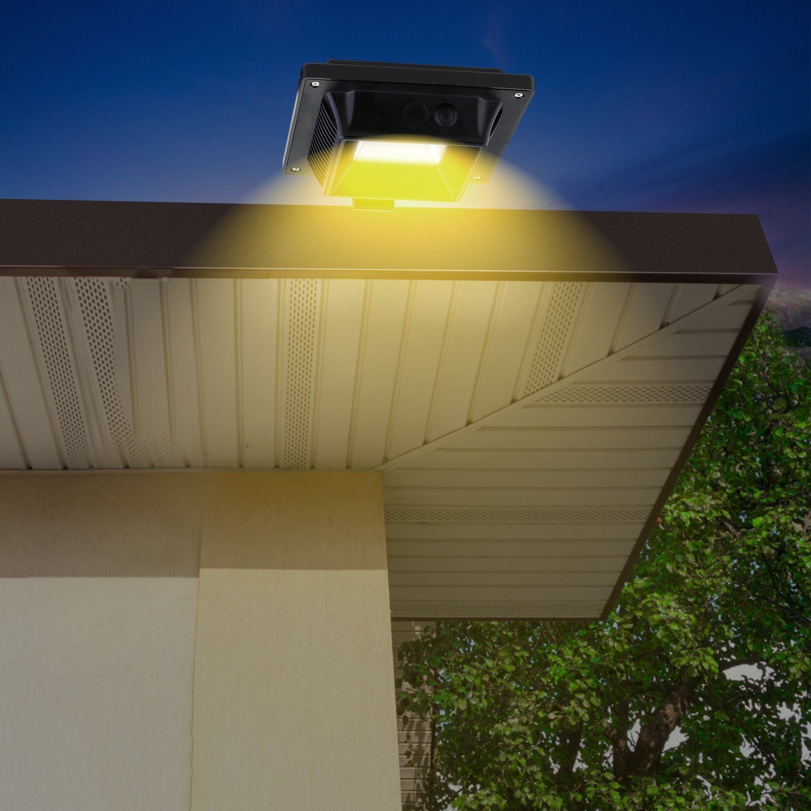 LED Home Lichtsensor Dachrinnenleuchte Solarlampen, safety Außen 10Stk.25LED