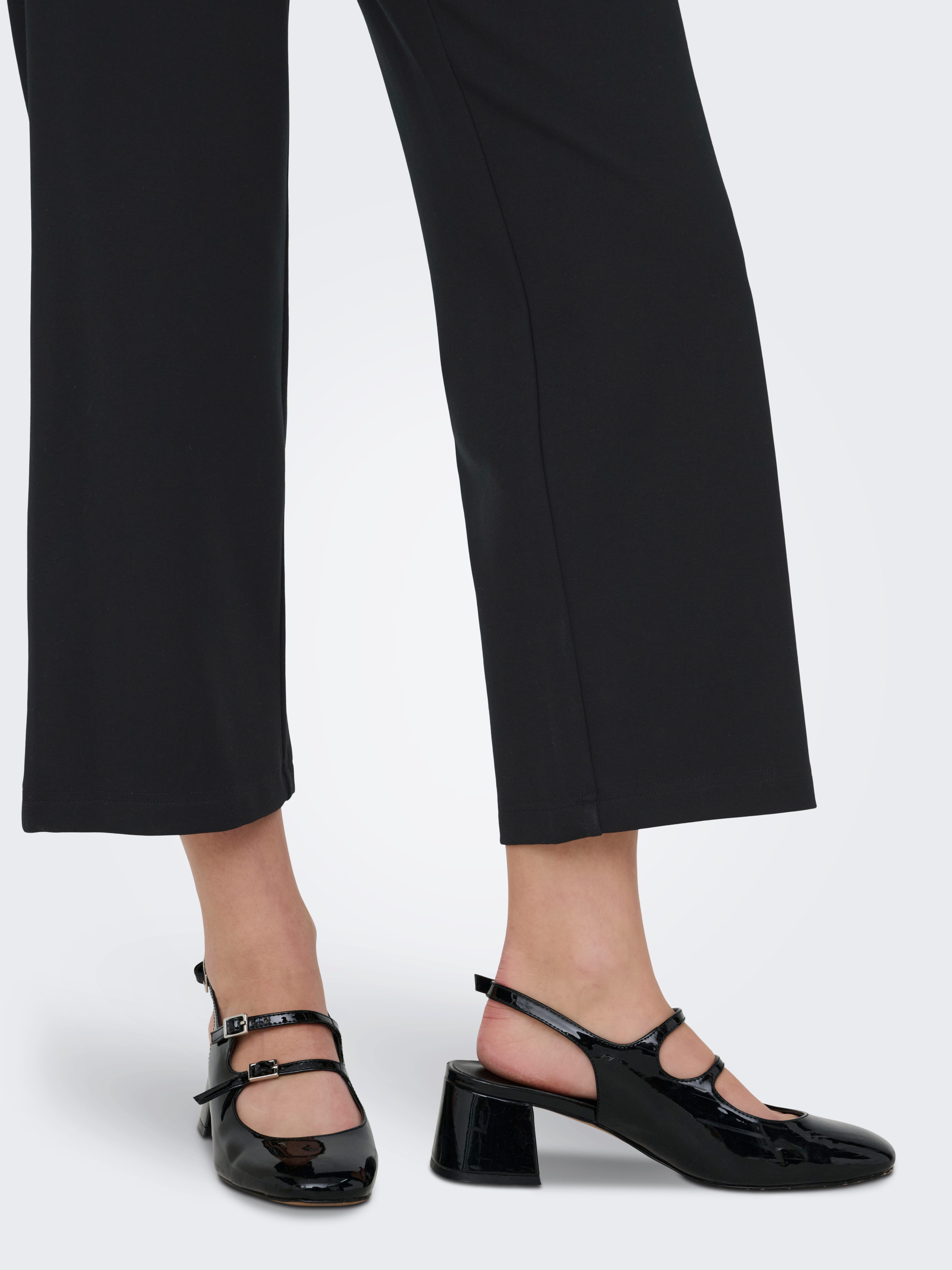 ONLY Culotte ONLPOPTRASH LIFE MW STRAIGHT CULOTTE PNT elastisches Bündchen hinten