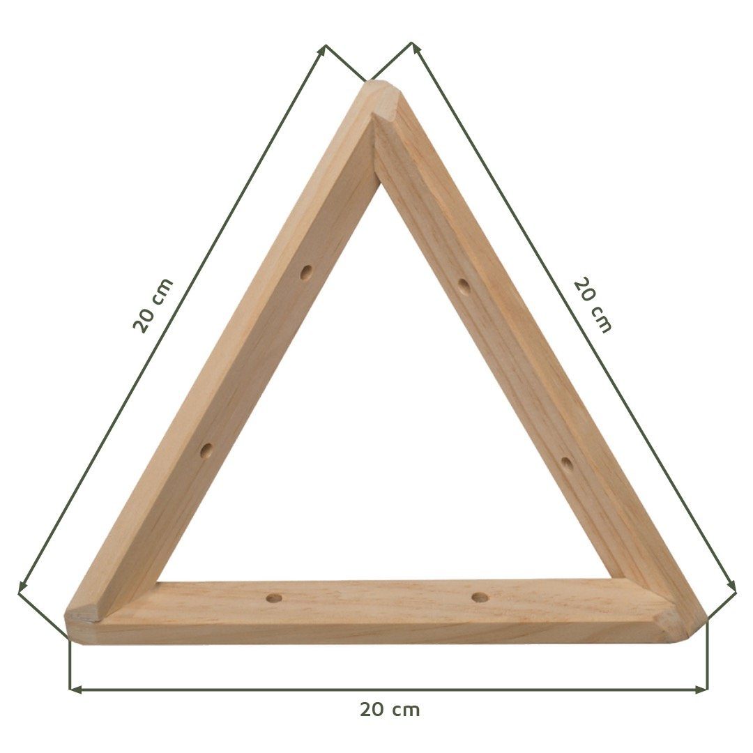 cm, Regalwinkel aus Astigarraga Wandregalhalter Vollholz, 20x20x20 Triangel Winkel Regalhalter Kit Line