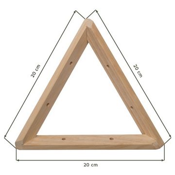 Astigarraga Kit Line Wandregalhalter Triangel Winkel 20x20x20 cm, Regalwinkel aus Vollholz, Regalhalter
