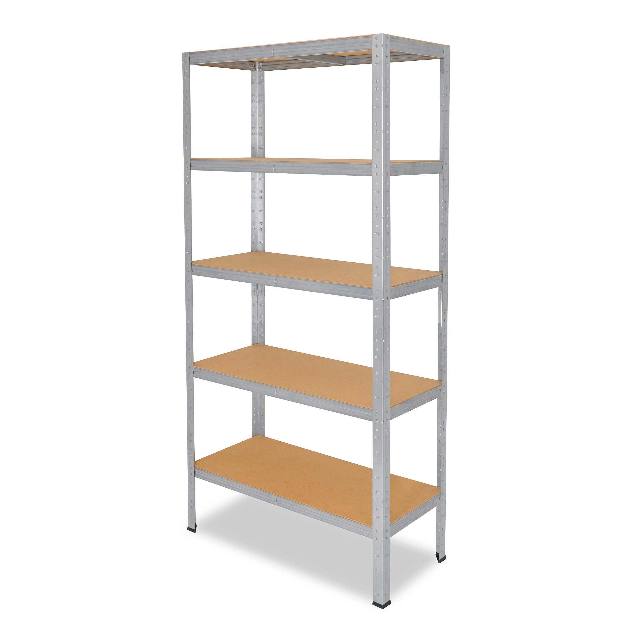 shelfplaza Schwerlastregal HOME, 200x110x30cm 5 verzinkt, als Metall 175kg mit Kellerregal, oder Tragkraft Böden, Metallregal Steckregal mit Garagenregal, Lagerregal, Werkstattregal