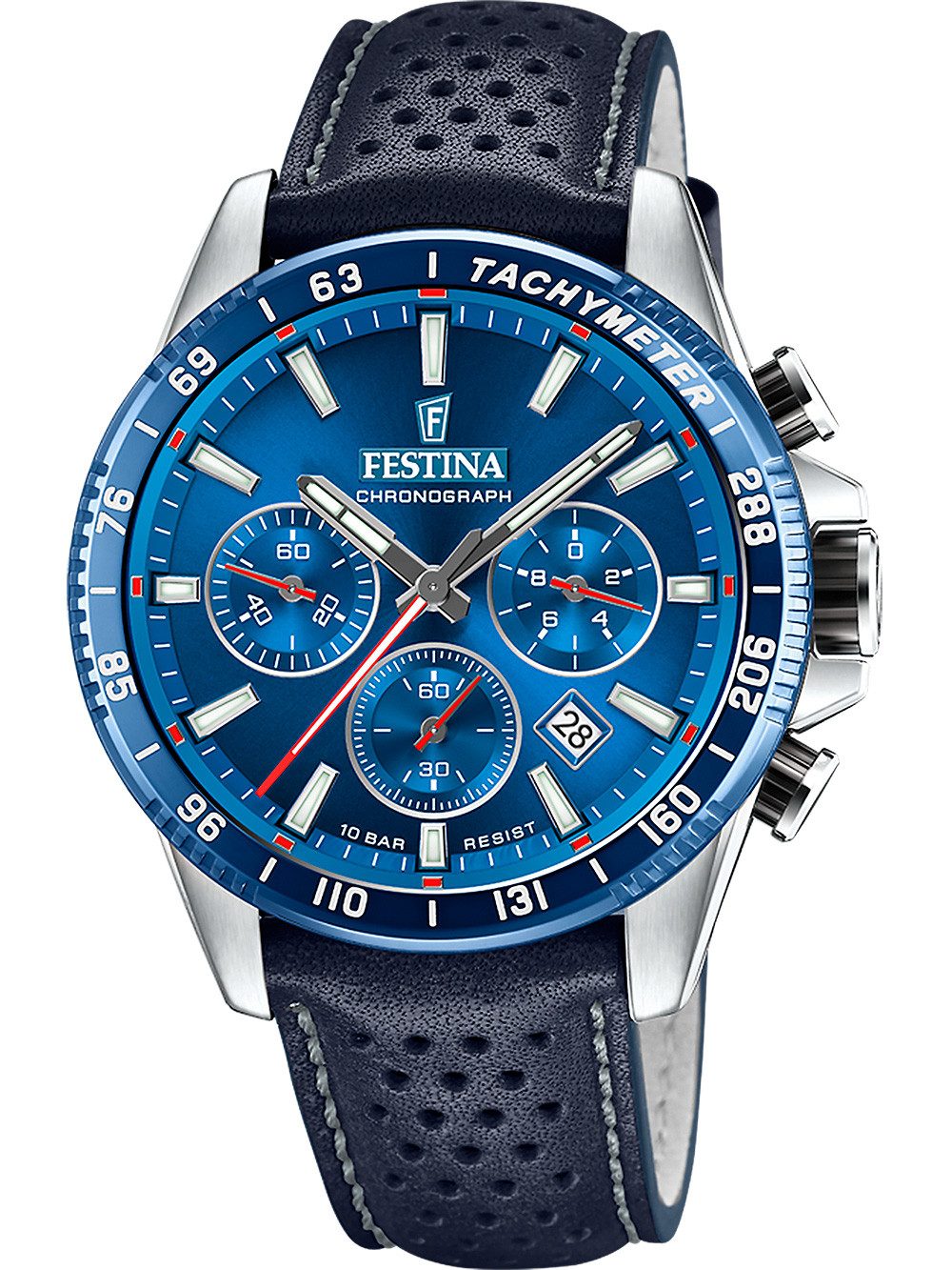Festina Quarzuhr Festina F20561/3 Timeless Chronograph Herrenuhr 45mm 10ATM günstig online kaufen