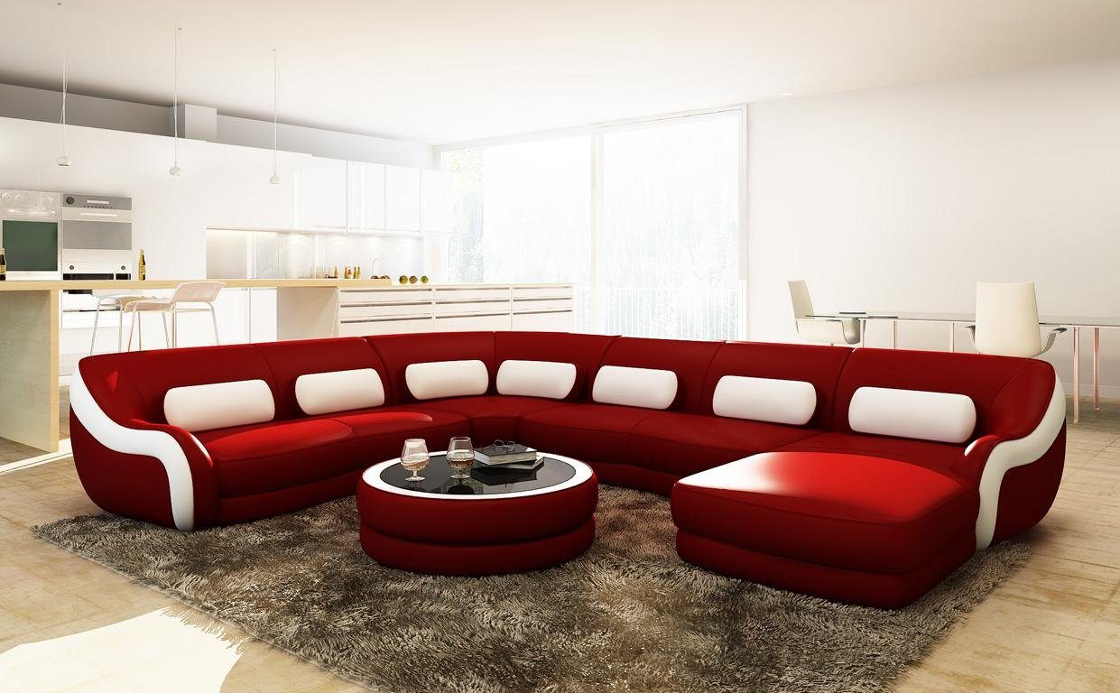 Ecksofa Europe JVmoebel Sofa Neu, in U-Form Leder Moderne XXL Wohnlandschaft luxus Stilvolle Made