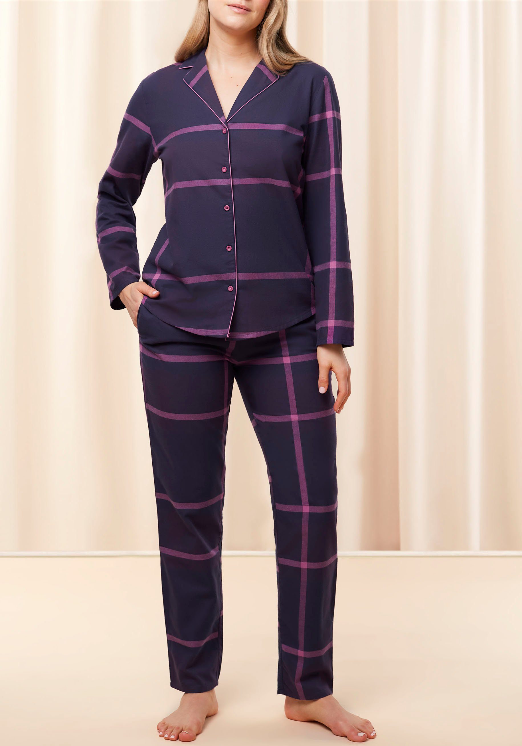 Triumph Schlafanzug Boyfriend PW X Checks (Set, 2 tlg) Pyjama mit  seitlichen Taschen