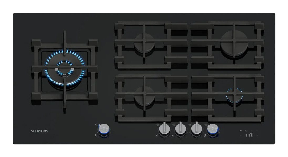 SIEMENS Gas-Kochfeld iQ700 ER9A6SH40, mit Intelligenter Dunstabzugsautomatik