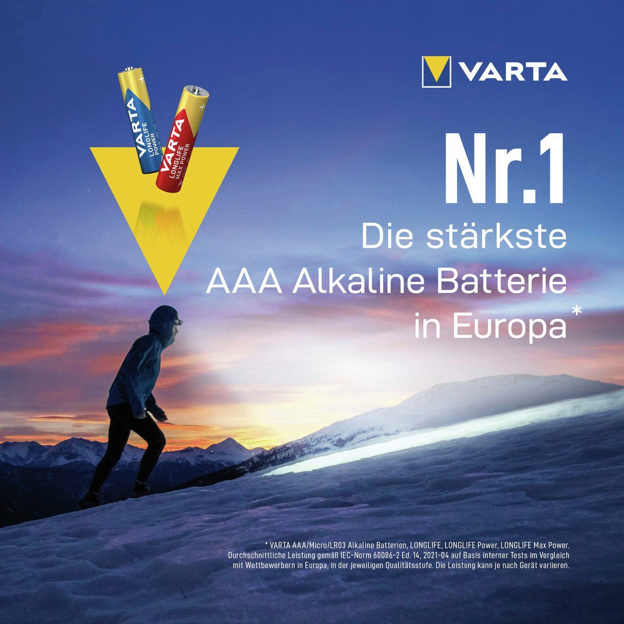 Batterie, Power Germany LONGLIFE Pack AAA LR03 Micro St) Made 10 Alkaline VARTA (1,5 LR03 10er V, in