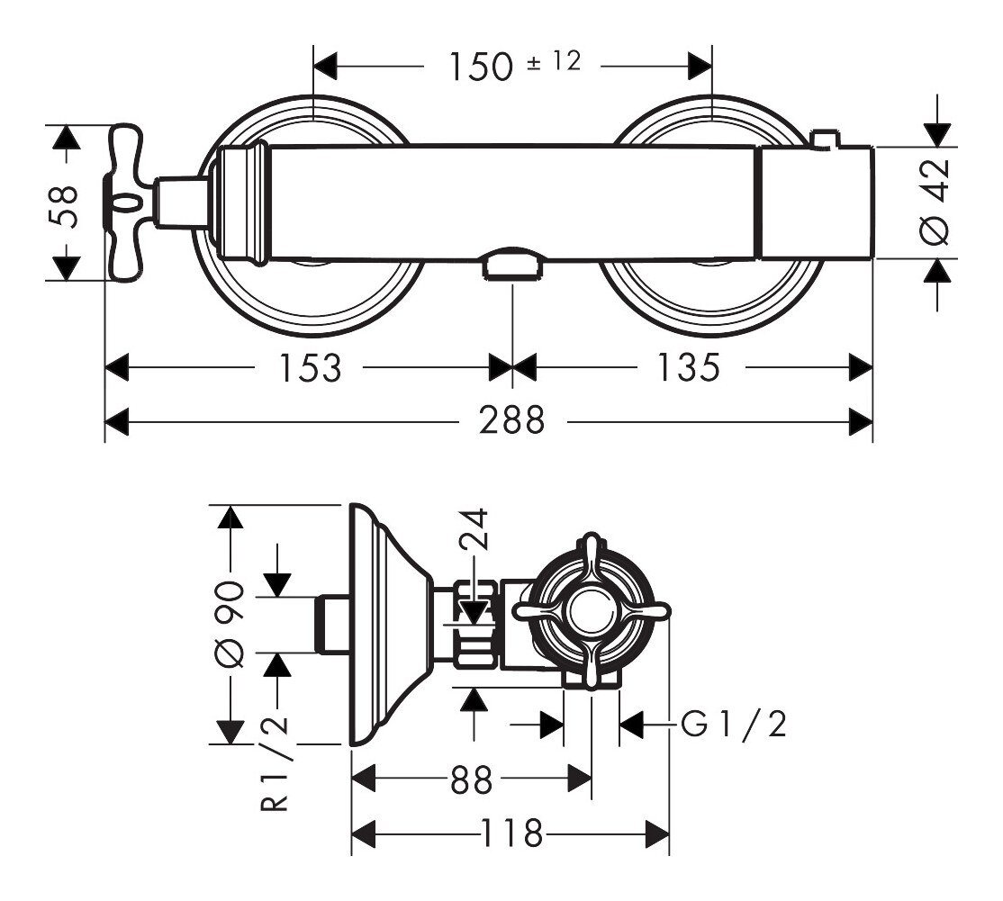 Thumbnail - hansgrohe Brausethermostat Axor Montreux Aufputz