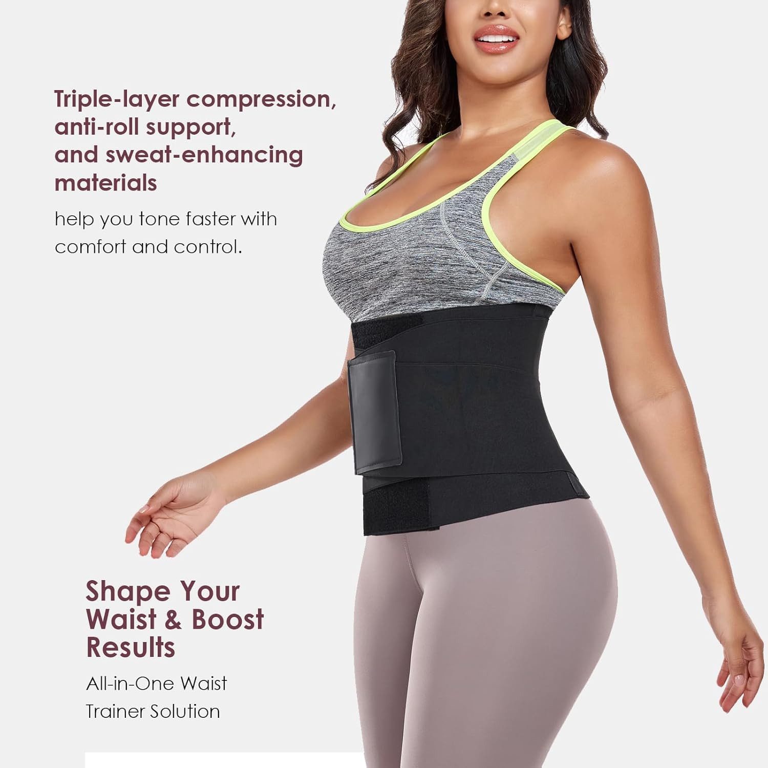 MOPUEA Shaping-Body Korsett Damen Bauchweg Stark Formend Sport Bauchweggürtel (Set, 1-tlg., Angenehme Unterstützung Im Alltag) Verstellbarer Klettverschluss Für Optimalen Sitz