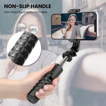 HYTIREBY Selfie Stick Stativ, Mini Erweiterbares Tragbares Selfie-Stange Selfiestick (Handy Stativ für iPhone, Samsung, Huawei und Andere Smartphones)