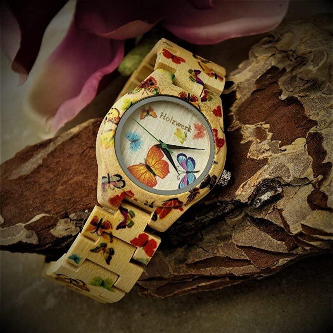 Holzwerk Quarzuhr MARIPOSA Damen Holz Armband günstig online kaufen