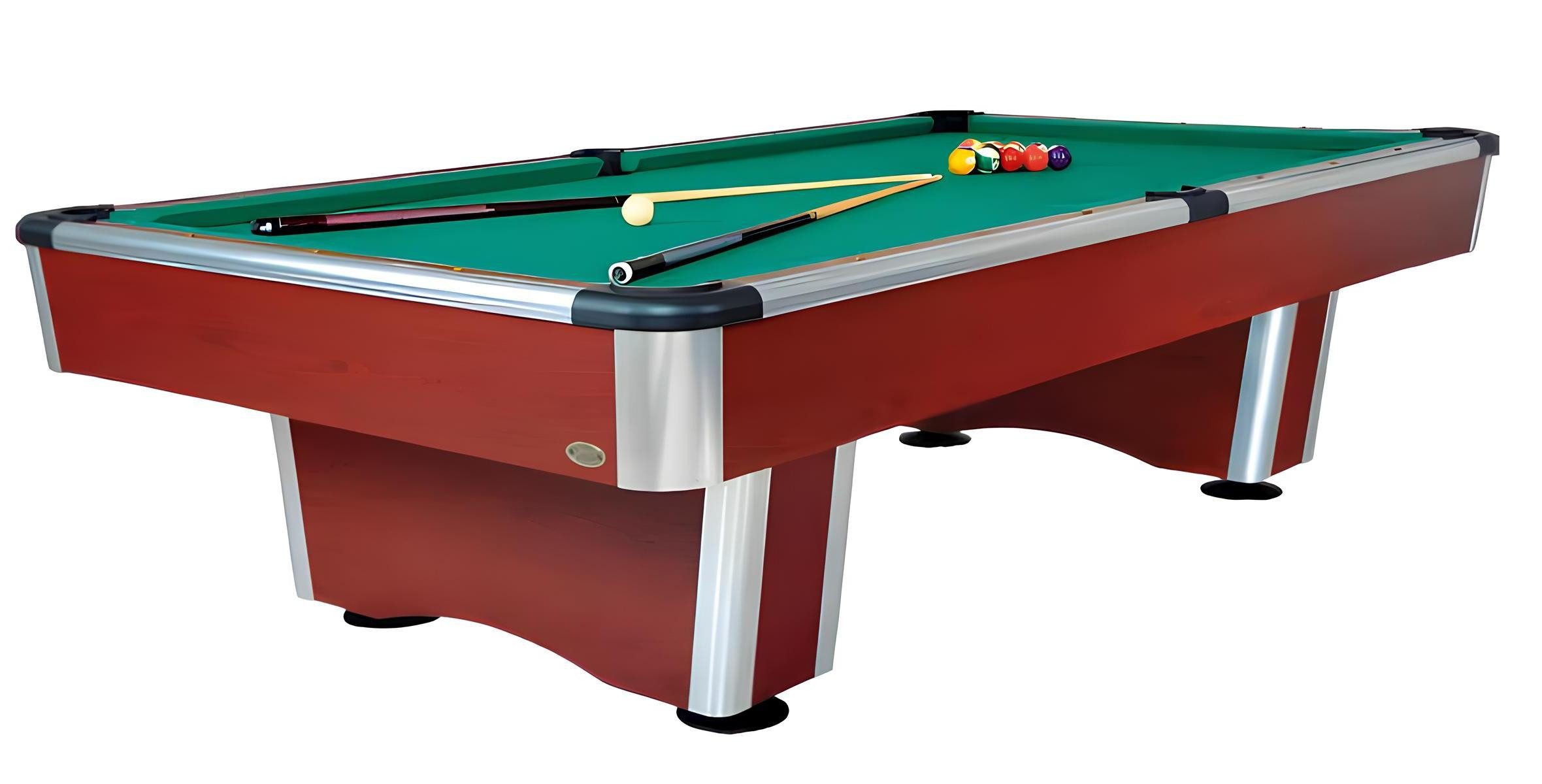 Billardtisch Brauner Pooltisch mit robuster Bauweise und ansprechendem Design