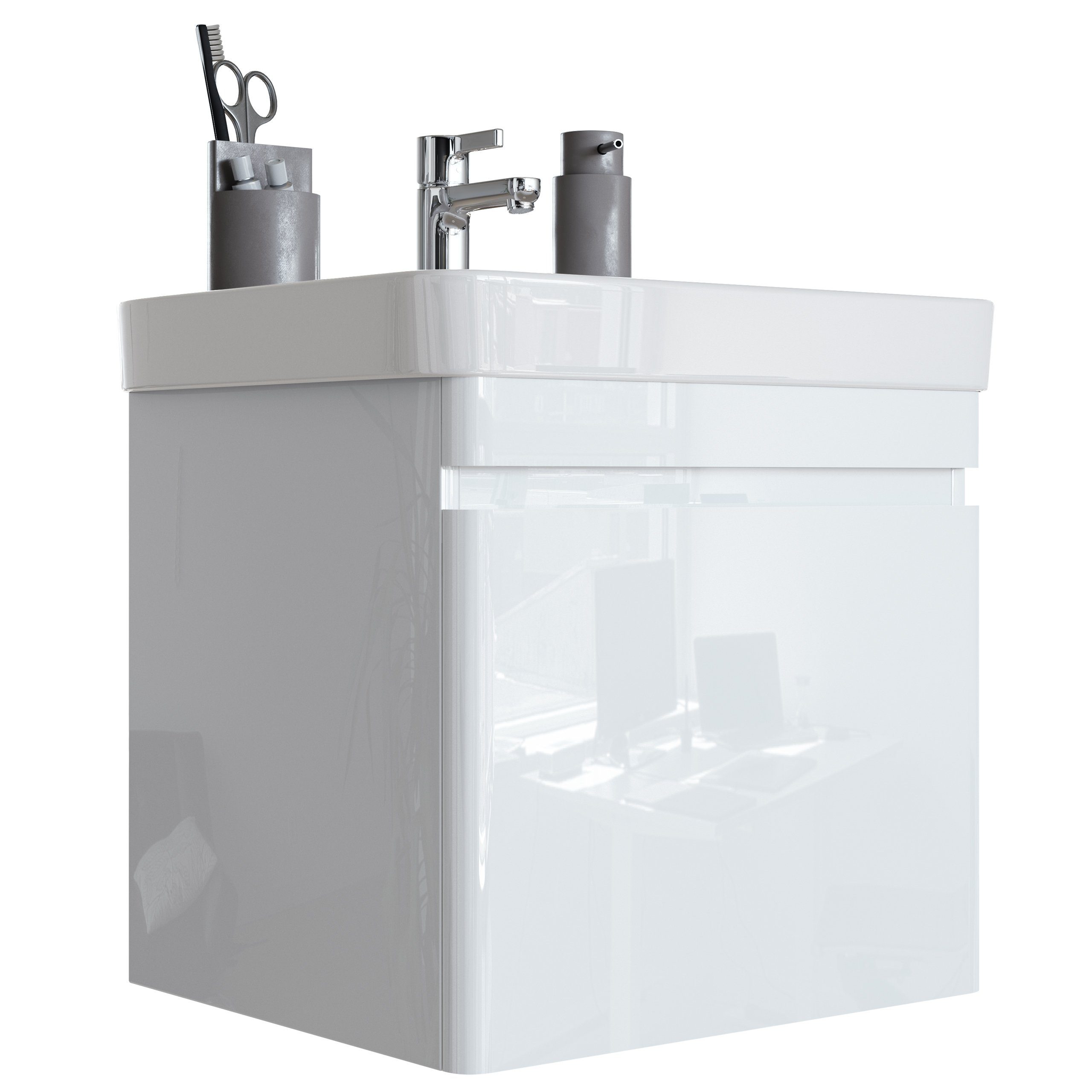 Newroom Waschtisch Axina, Waschbeckenunterschrank inkl. Waschbecken lackier günstig online kaufen