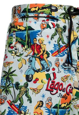 KingKerosin Badeshorts Lago di Garda mit exklusivem Allover Print