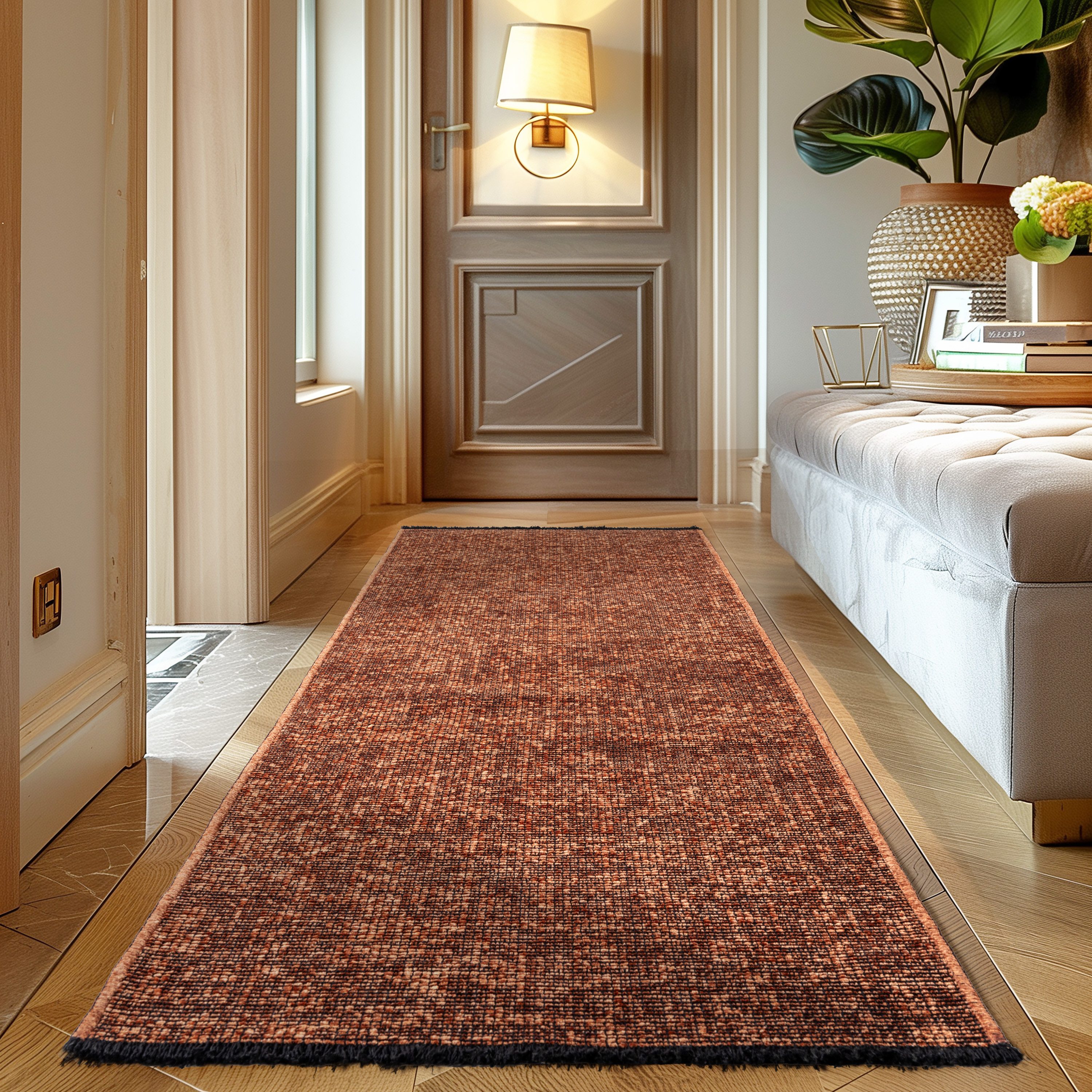 Carpettex Veloursteppich Boho Design, Läufer, Höhe: 7 mm, Baumwolle, Waschbarer Teppich, Boho-Stil, Wohnzimmer, Schlafzimmer
