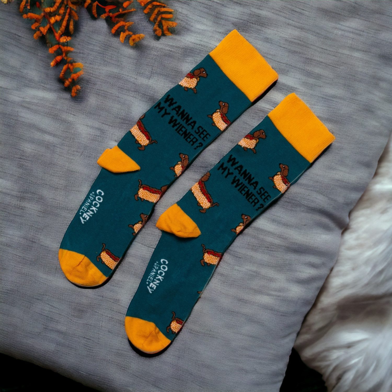 Cockney Spaniel Freizeitsocken Dackel Socken Lustige günstig online kaufen
