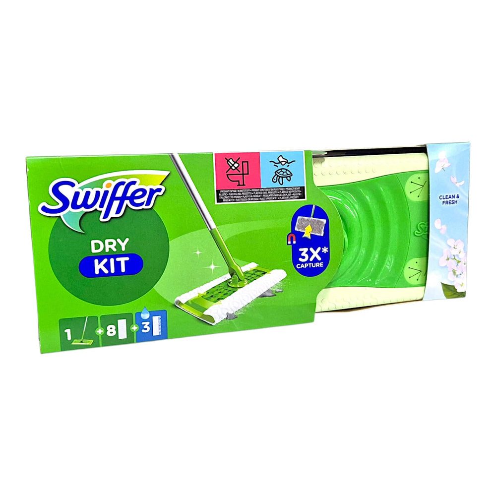 Swiffer Staubbesen Swiffer Dry Kit Bodenwischer Starterset 1x Bodenstab 8 Trocken+3 Wet T – Bild 2 von 2