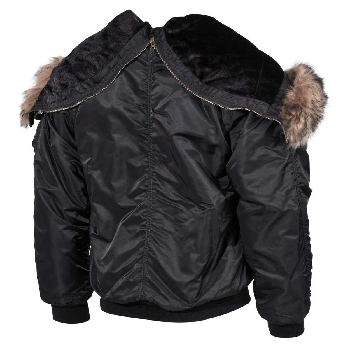 MFH Outdoorjacke US Polarjacke N2B, schwarz, dick gefüttert