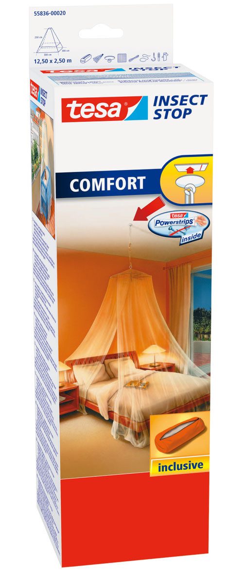 tesa Insektenschutz-Vorhang Insect Stop Comfort Fliegennetz, (Packung, 1-St., Fliegennetz), Moskitonetz