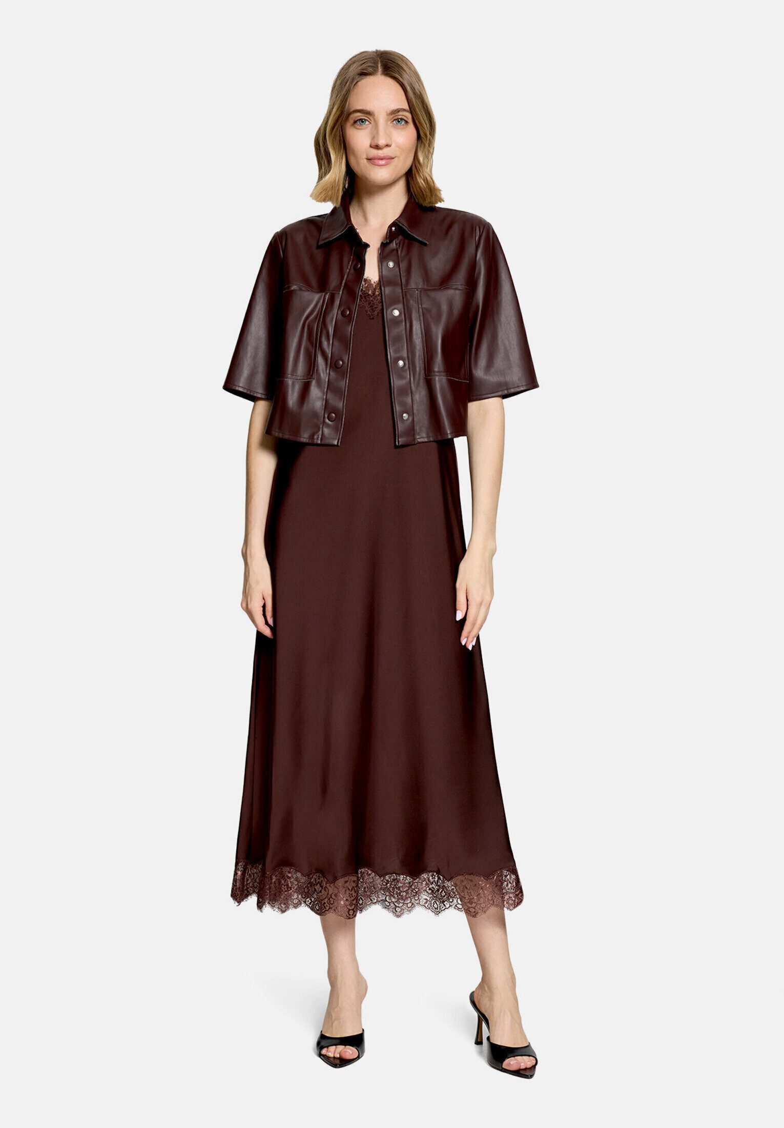 Vera Mont Lederjacke Damen kurzarm