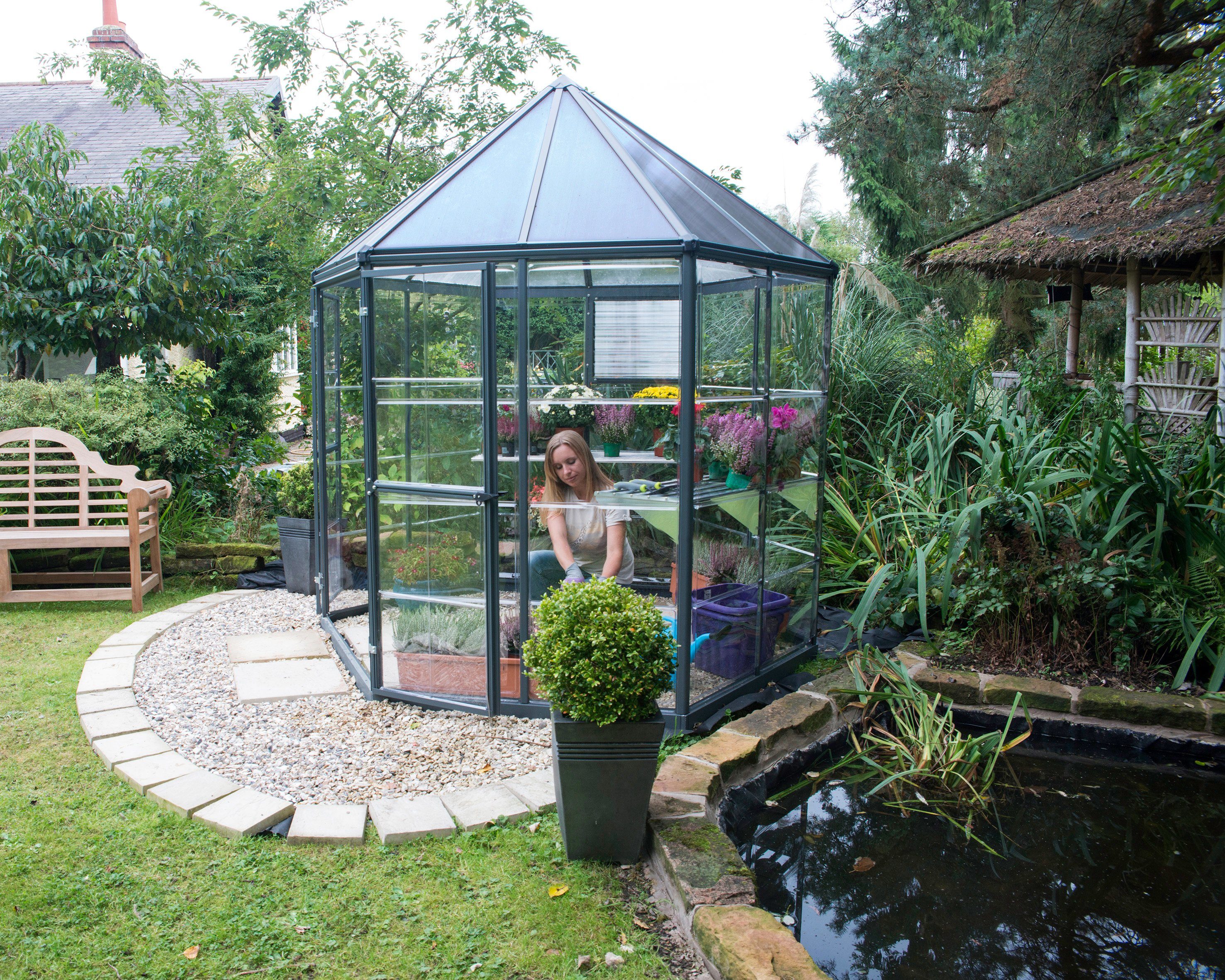 Thumbnail - Palram - Canopia Gewächshaus Oasis, BxTxH: 213 x 247 x 266 cm, 0,6 mm Wandstärke