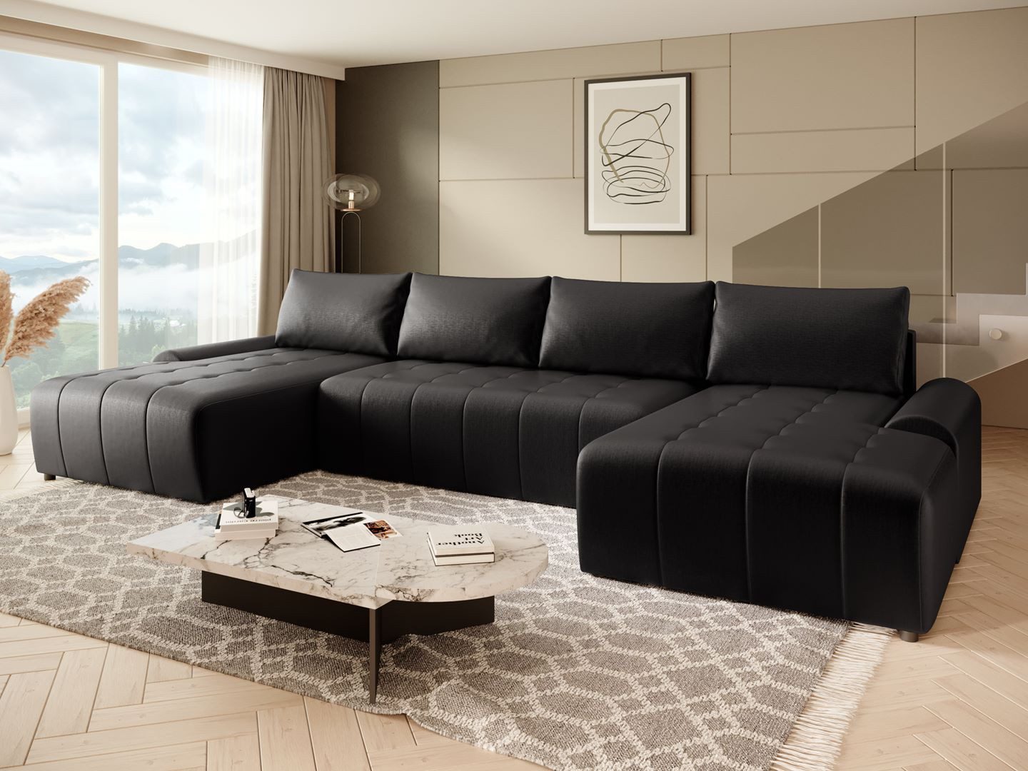 Beautysofa Ecksofa Costa U, inkl. Schlaffunktion, günstig online kaufen