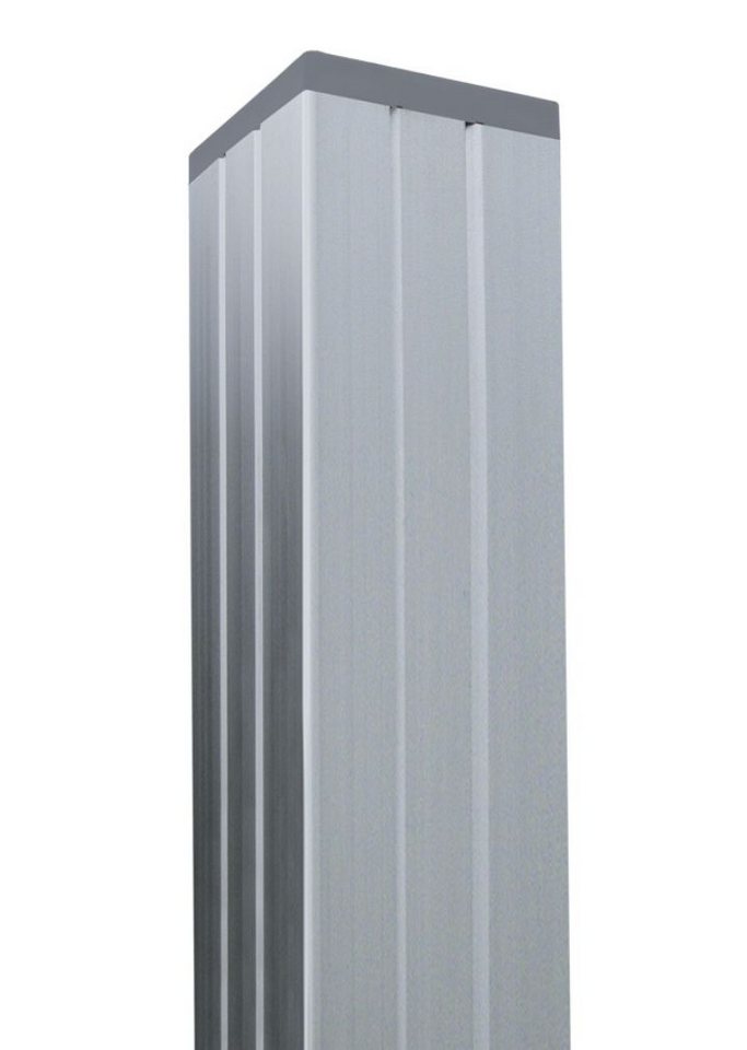 GartenLand Zaunpfosten Aluminium Steckzaunpfosten für Steckzäune, (68x68x2400 mm, zum Einbetonieren), Aluminium Pfosten