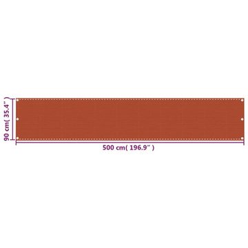furnicato Sonnenschirm Balkon-Sichtschutz Orange 90x500 cm HDPE