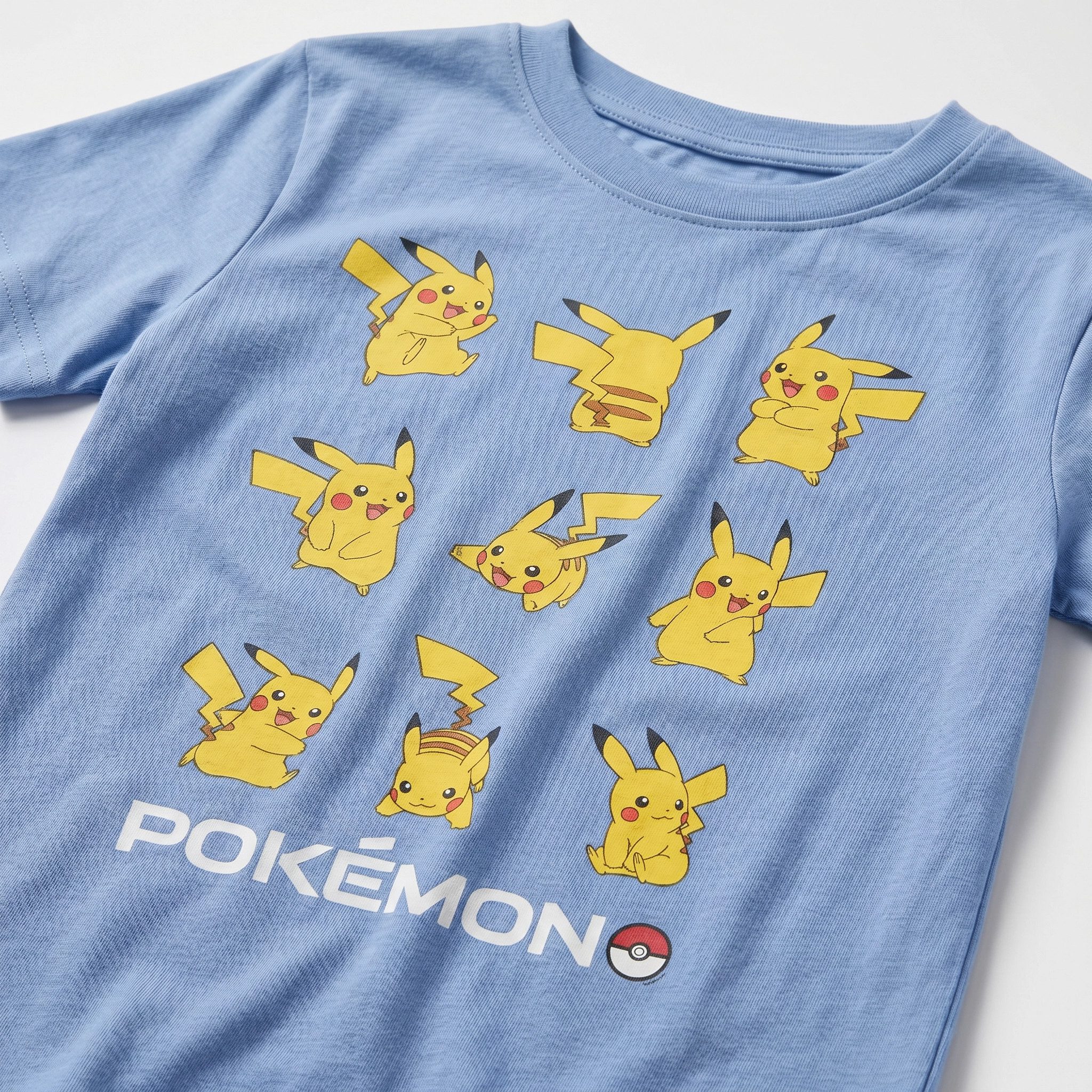 POKÉMON Print-Shirt Pokemon Pikachu Jungen T-Shirt Kurzarm Shirt 100% Baumwolle 100% Baumwolle, Gr. 98 bis 128
