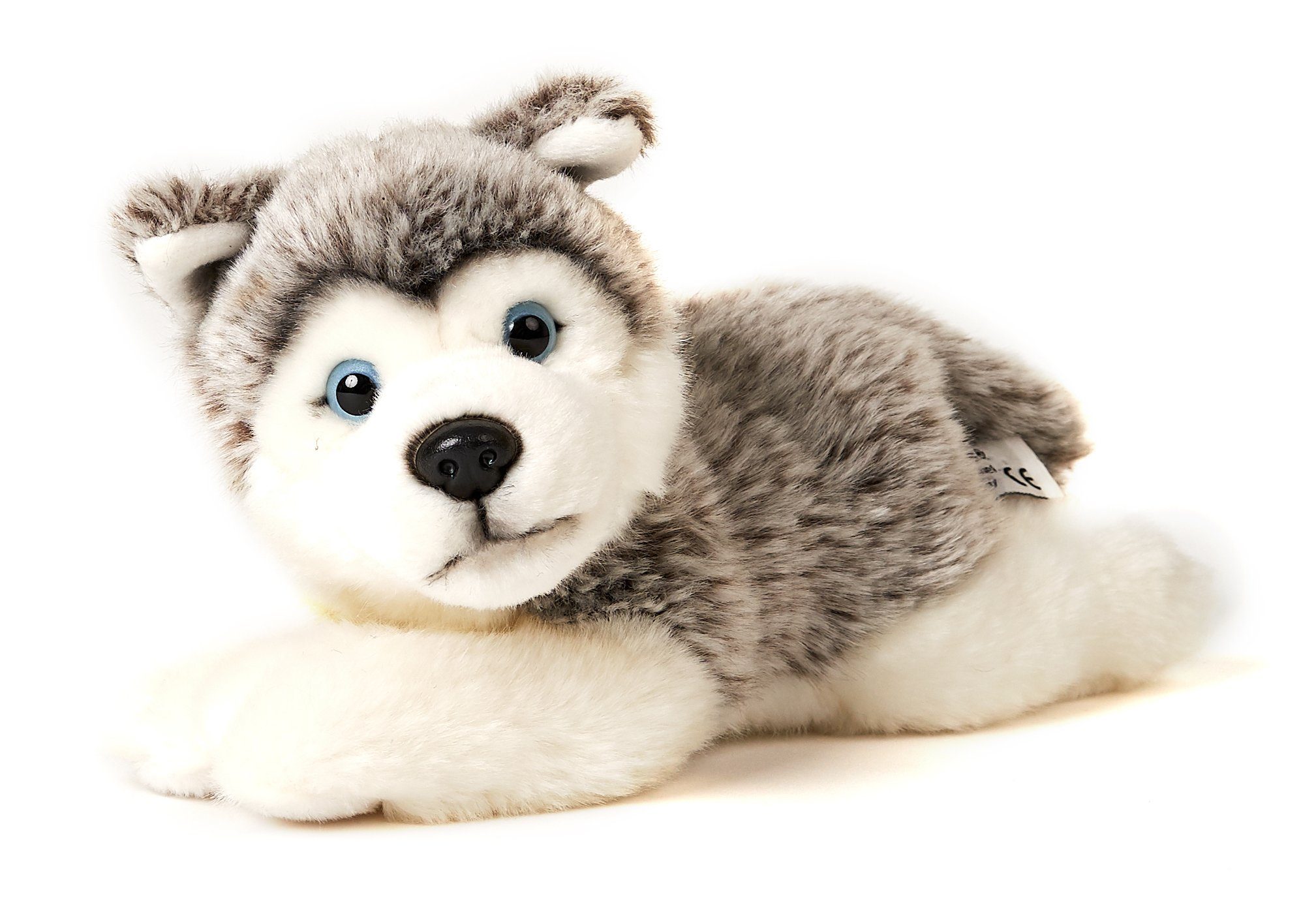 Uni-Toys Kuscheltier Welpe, liegend - versch. Hunde - 23/24 cm (Länge) - Pl günstig online kaufen