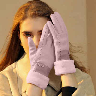 MAGICSHE Fleecehandschuhe »Damen Winter Touchscreen Handschuhe mit Thermo Fleecefutter« Warme und Dick Wolle,Frisch und süß Schöne Form Design