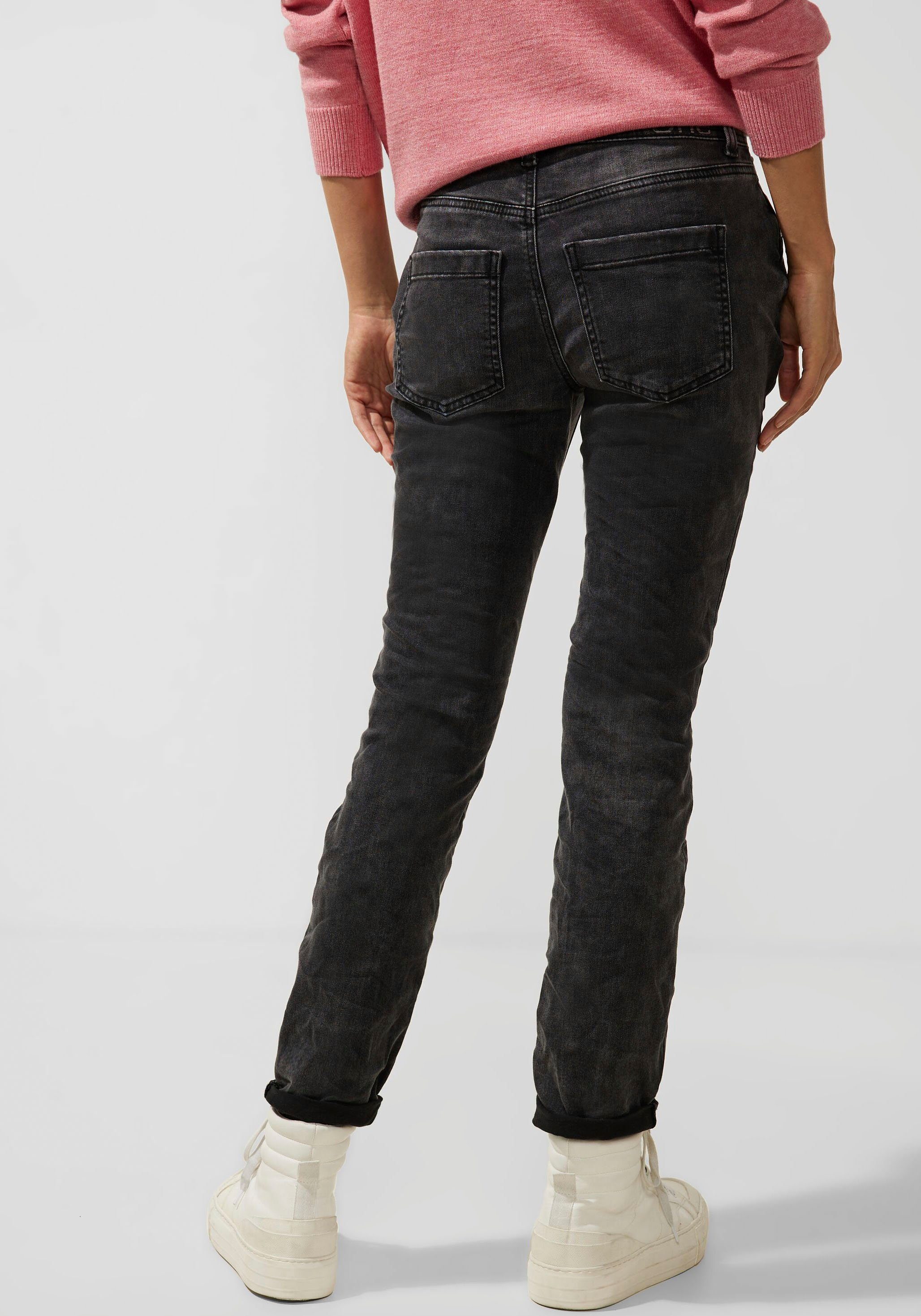 ONE formgebender High-waist-Jeans mit STREET und Passe vorne hinten