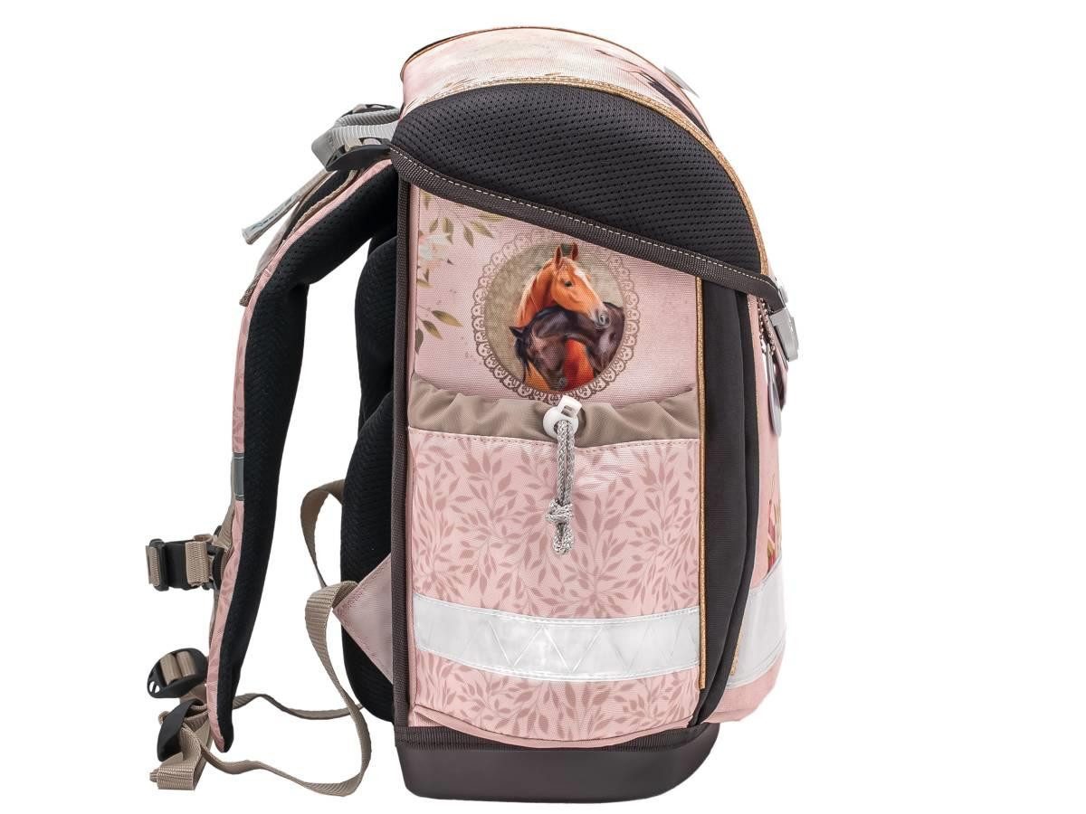 Belmil Schulranzen "Classy" 2026 Set 1. Klasse neue Designs, Pferd, 4tlg. Set ab 1. Klasse, Grundschule, Einschulung, für Mädchen