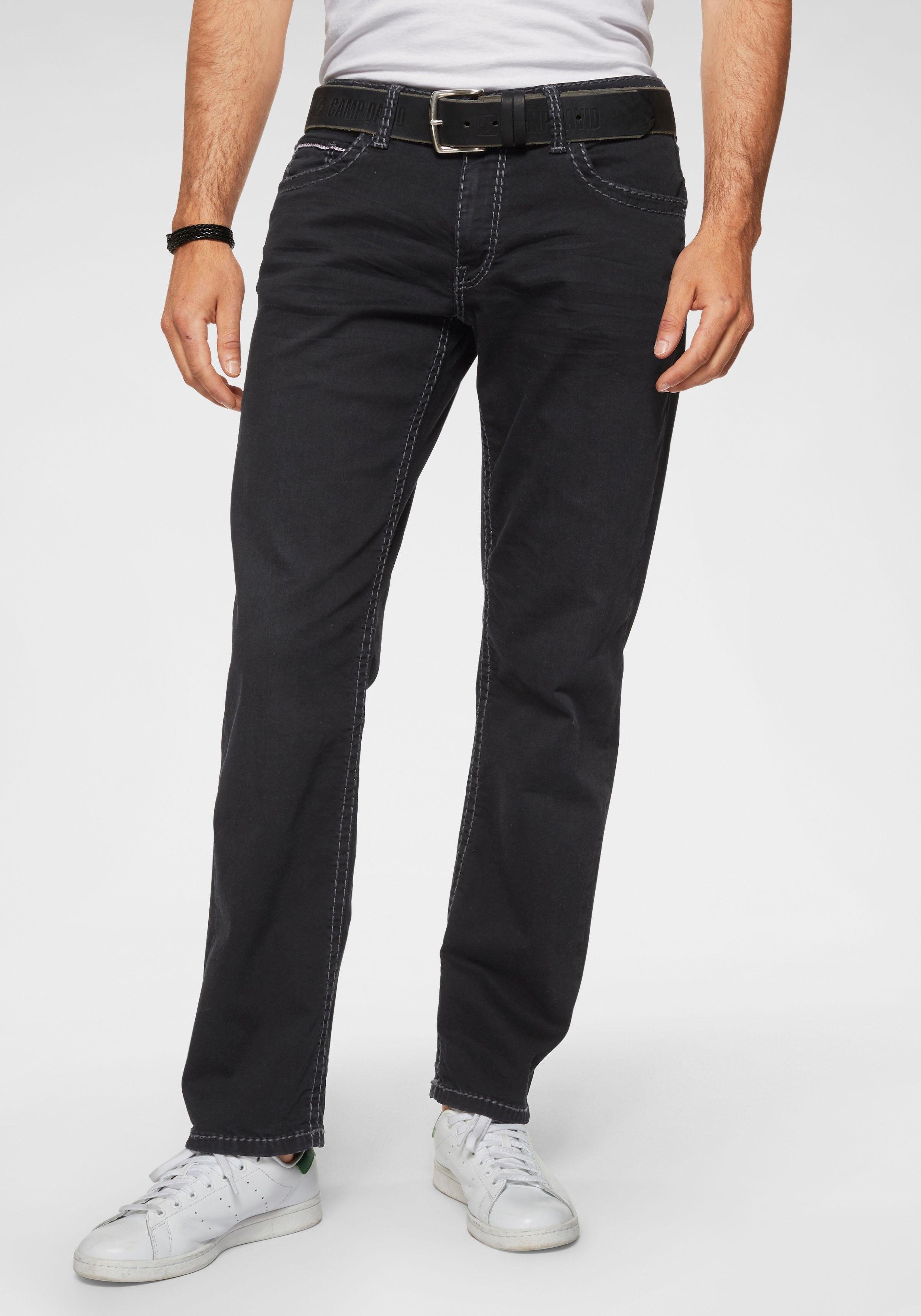 CAMP DAVID Loose-fit-Jeans mit markanten Nähten und Stretch