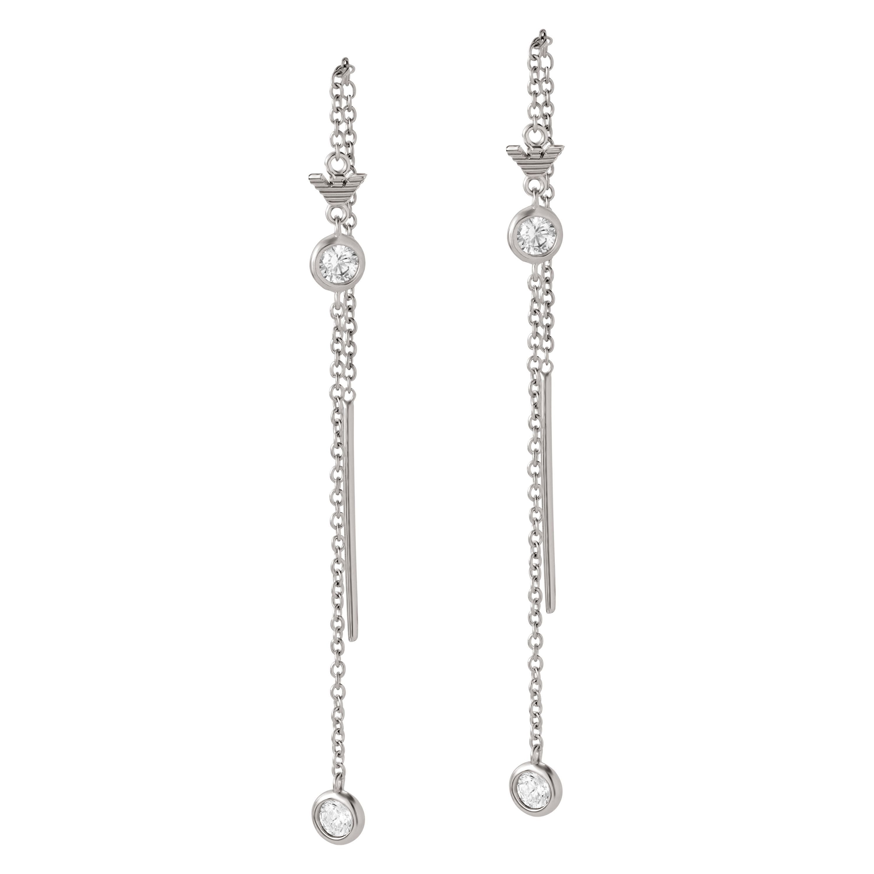 Emporio Armani Paar Ohrhänger Schmuck Geschenk Silber 925 Ohrringe, mit Zir günstig online kaufen