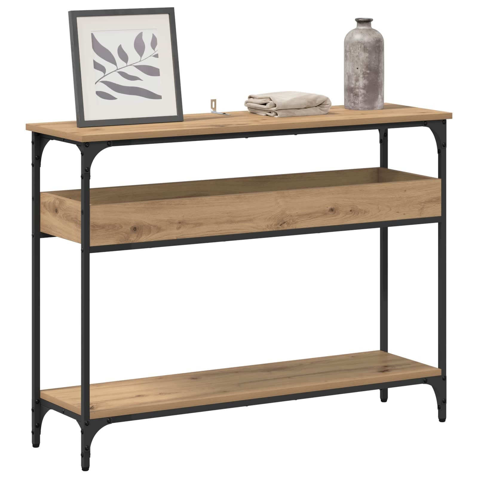 vidaXL Beistelltisch Konsolentisch Artisan-Eiche 100 x 29 x 75 cm Holzwerkstoff (1-St)