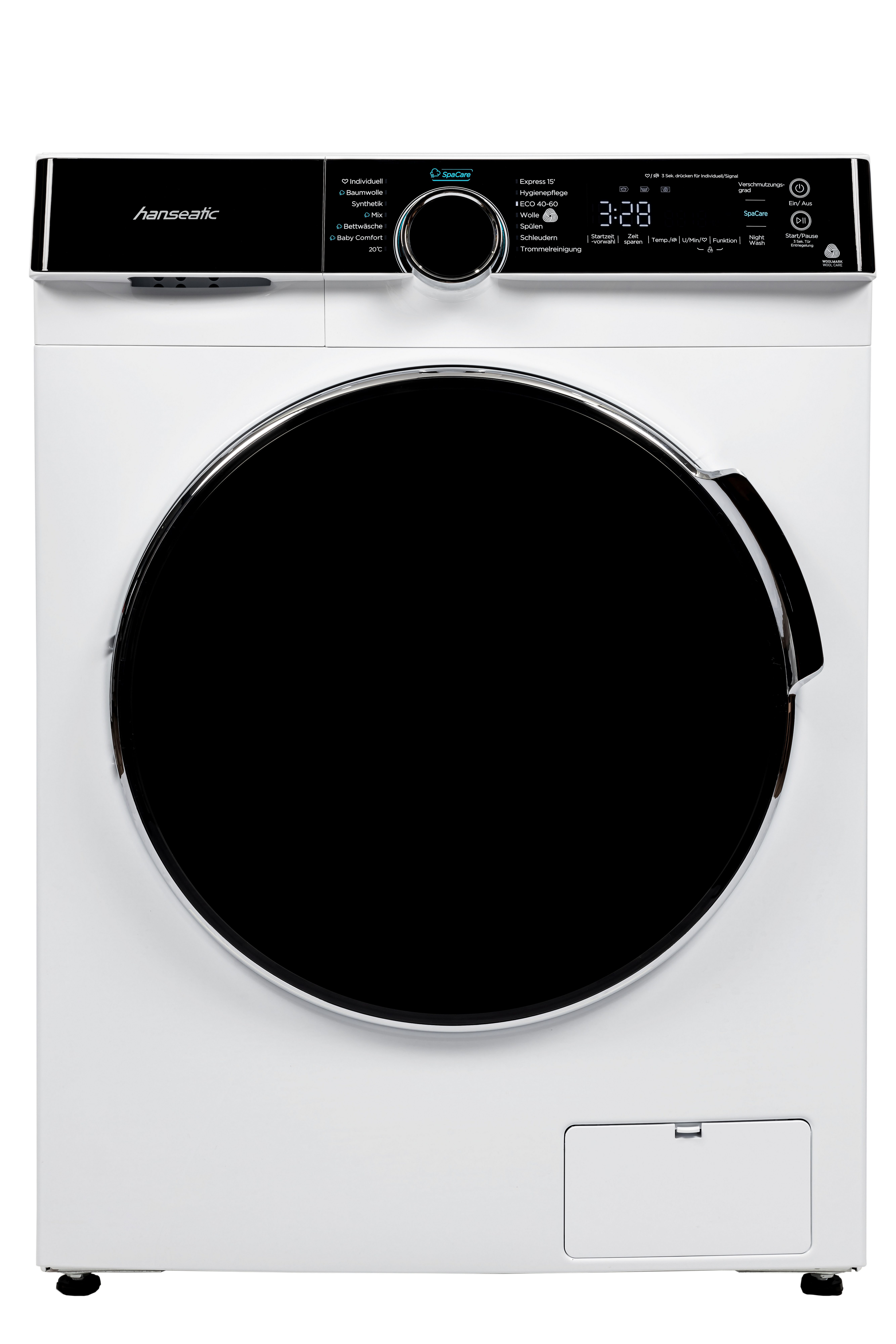 Hanseatic Waschmaschine HWMK814A1, 8 kg, 1400 U/min, Night Wash