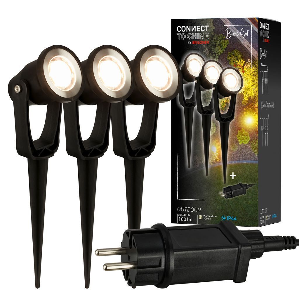 Briloner Leuchten Gartenstrahler 3918035, LED fest integriert, 2700K - Extra-Warmweiß