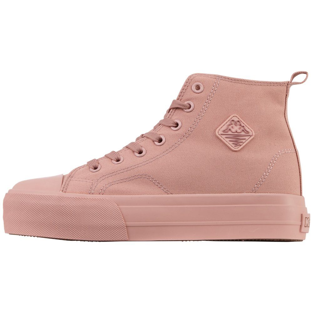 Kappa Sneaker - mit angesagter Plateau-Sohle dark rosé | High Top Sneaker