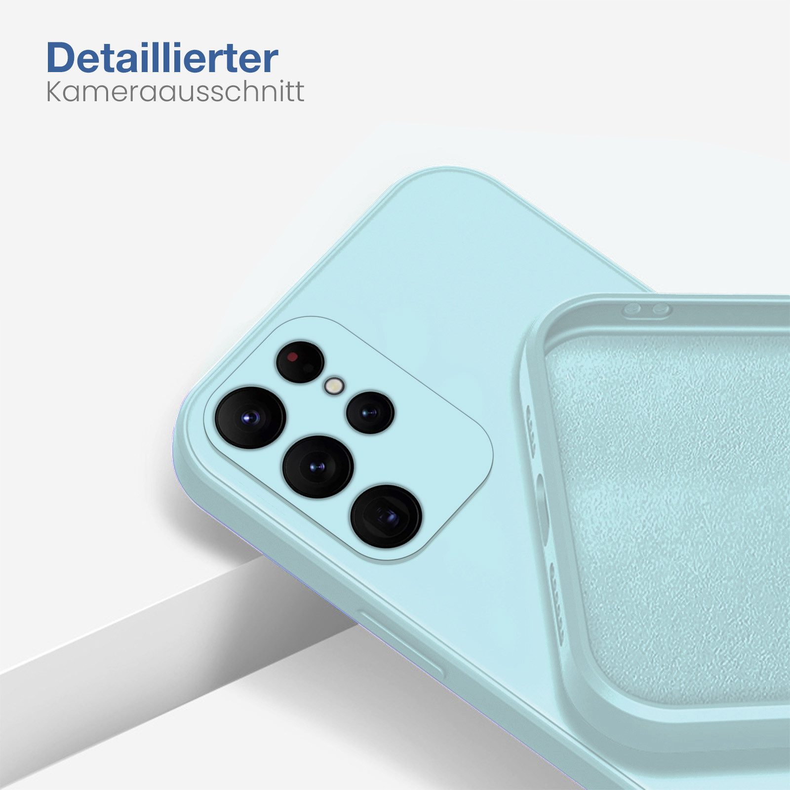 Tec-Expert Handyhülle SoftGrip Cover Hülle für Samsung Galaxy S22 Ultra, Handy Case Bumper integrierter Kameraschutz flexibel