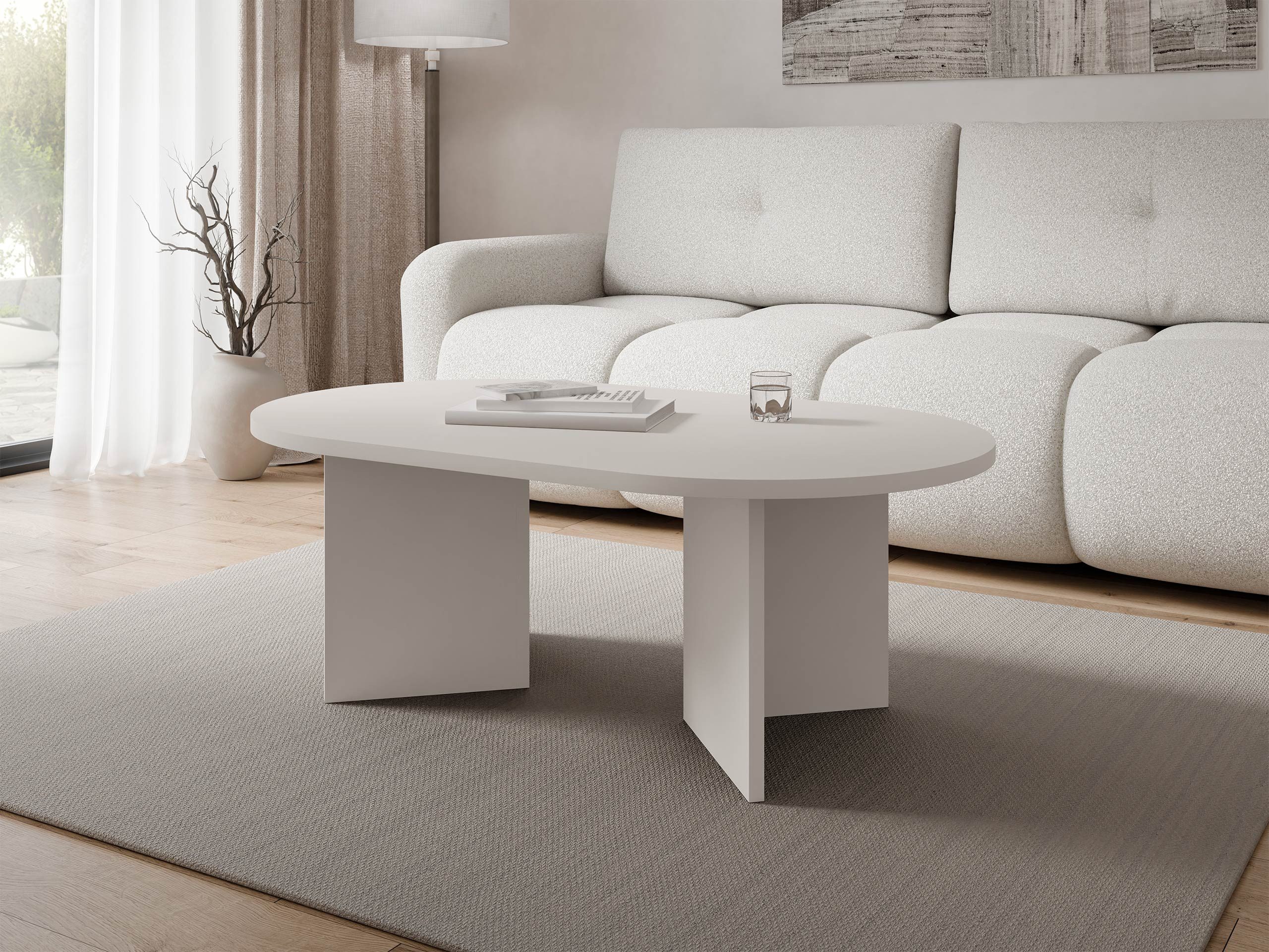 MIRJAN24 Couchtisch Gelizo 22 mm, 110x65x42 cm