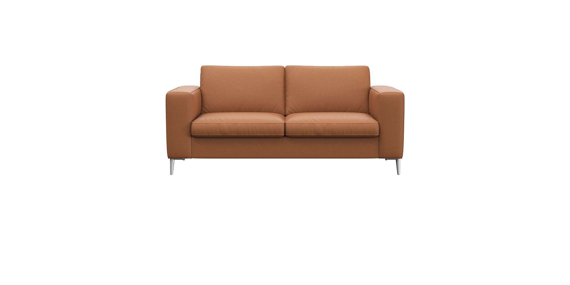 FLEXLUX 2-Sitzer Fiore, super Sitzkomfort durch Kaltschaum im Sitz, breite Armlehnen, Füße Alu