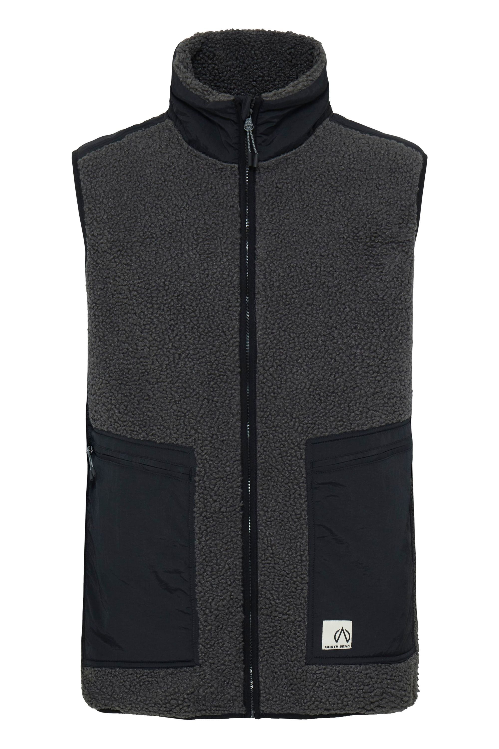 North Bend Funktionsweste NBGalan M Modische Teddyweste mit praktischen Taschen