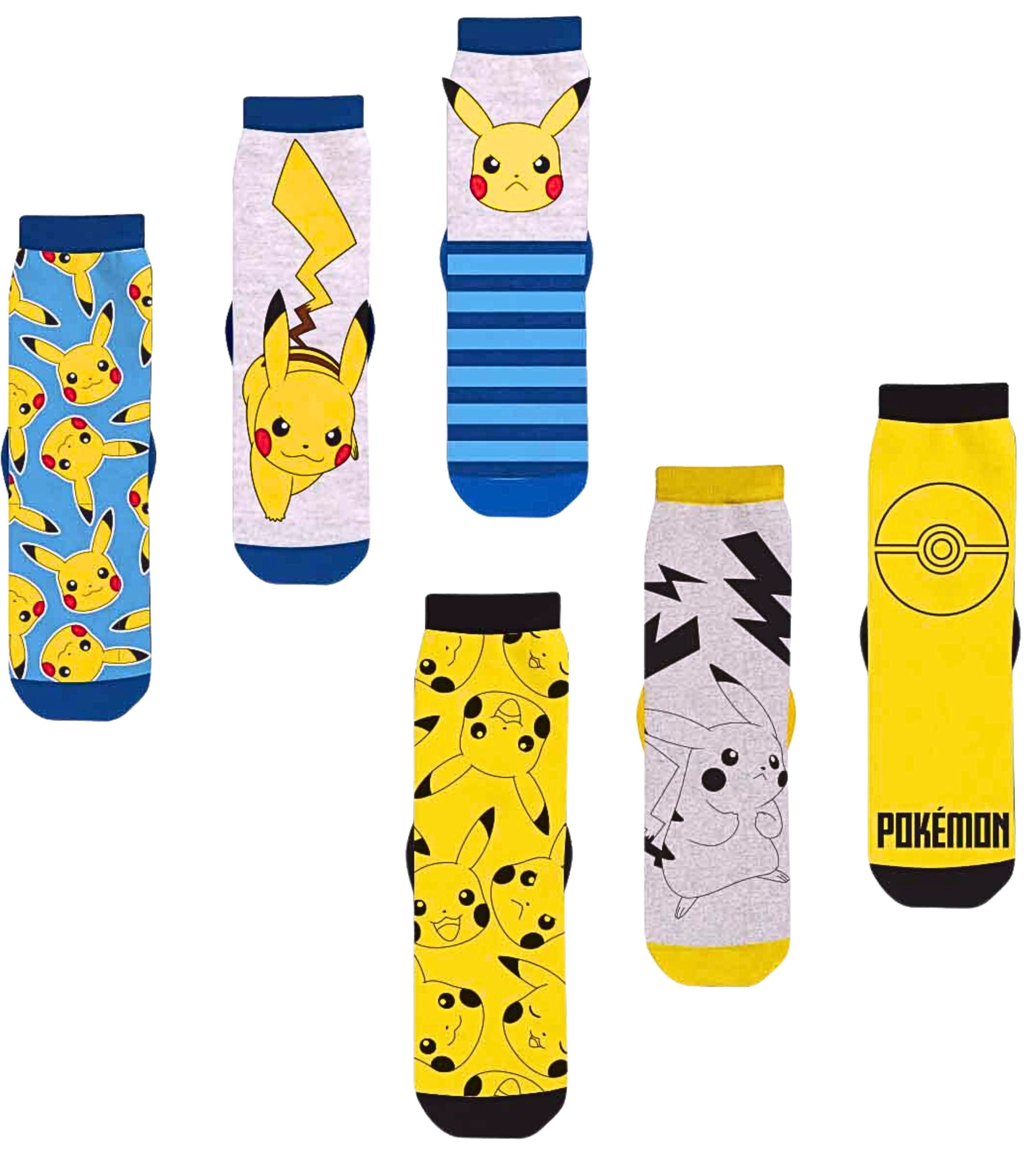 POKÉMON Socken Pikachu (6-Paar) Lange Socken für Jungen Gr. 23-34