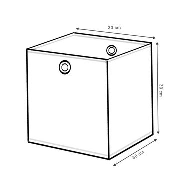 Vicco Faltbox Aufbewahrungsbox Regalbox Schwarz Ordnermuster