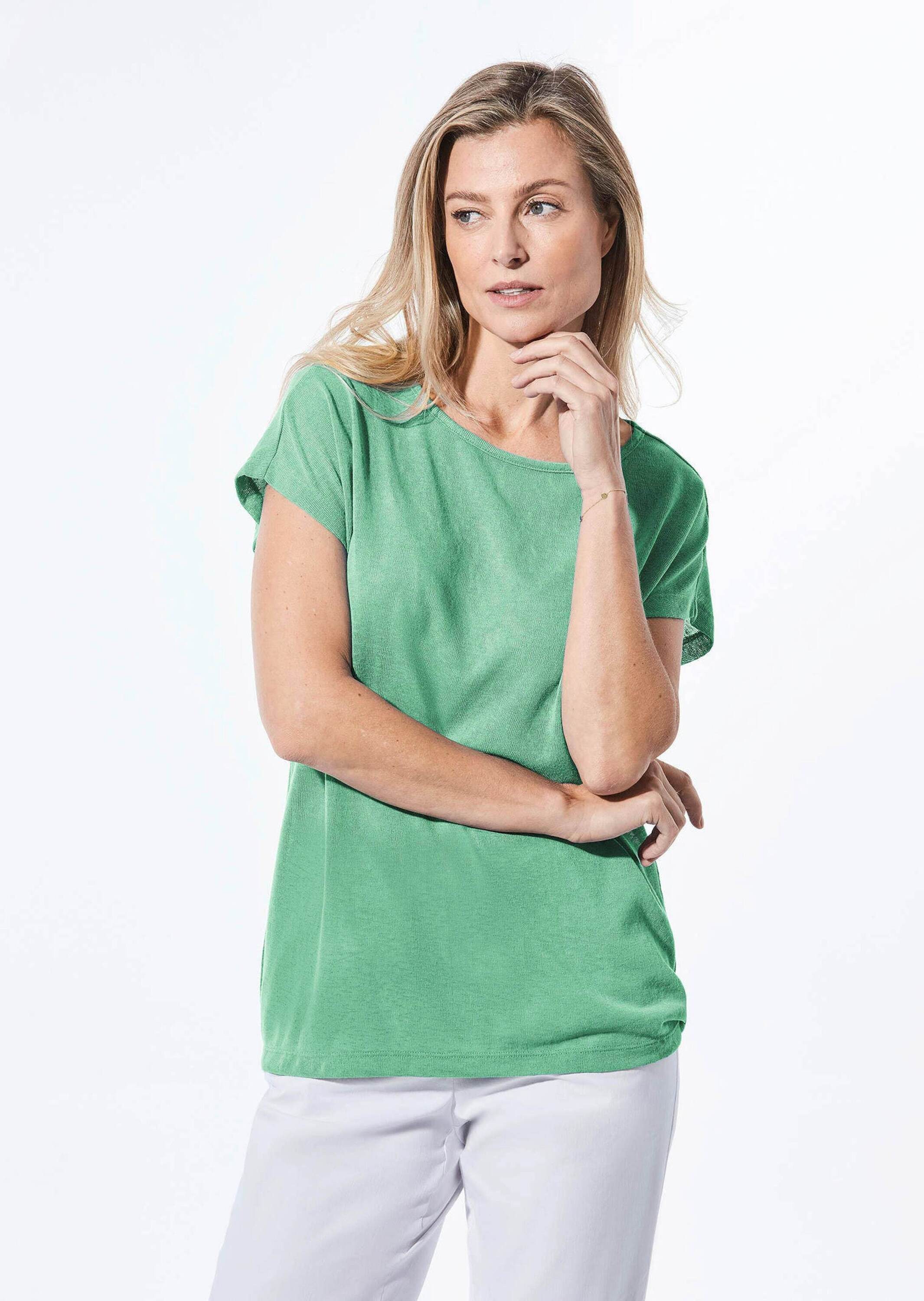 GOLDNER T-Shirt Shirt in Leinenoptik günstig online kaufen