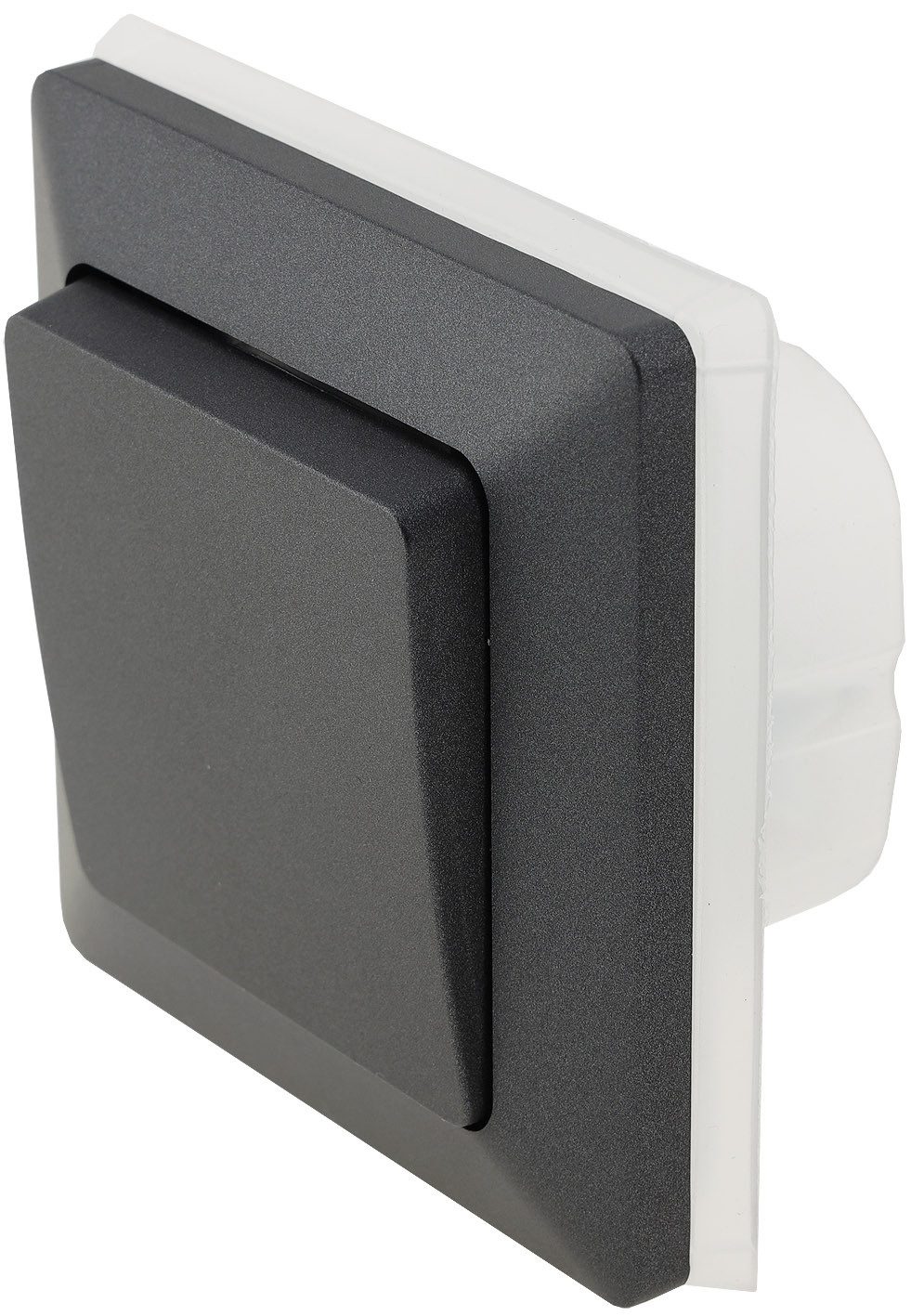 ChiliTec Unterputz-Steckdose MILOS Serie Steckdosen, Schalter, Rahmen, Dimmer, SAT, UP, Anthrazit