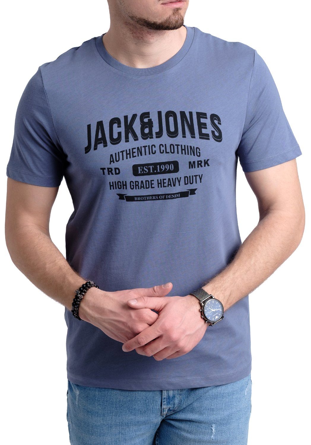 Jack & Jones Print-Shirt T-Shirt mit Aufdruck aus Baumwolle OPT 7