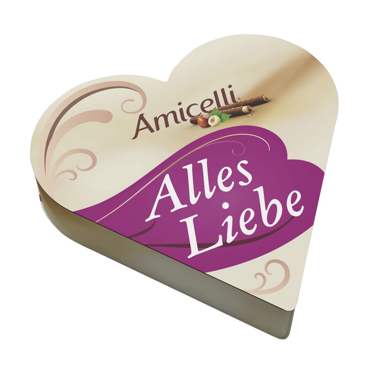Ritter SPORT Schokolade, Ritter Sport Amicelli Herz "Alles Liebe" Waffelröllchen 137g