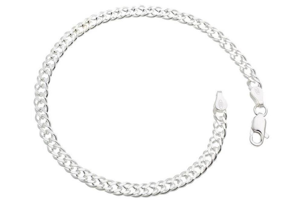 Silberkettenstore Silberarmband Zwillingspanzerkette Armband 4,5mm - 925 Silber