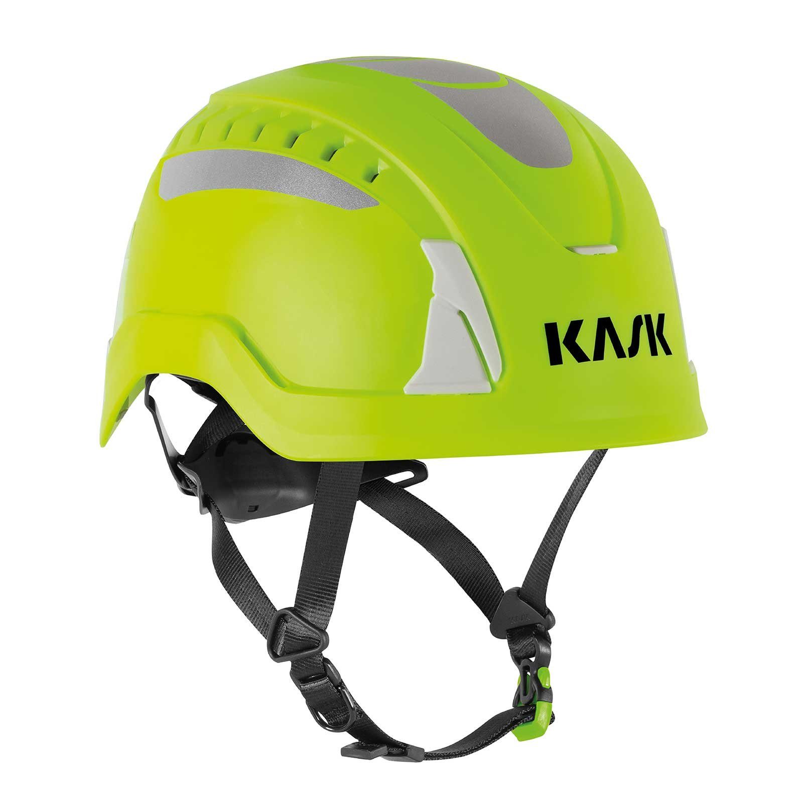 Kask Schutzhelm Schutzhelm Primero PL Hi-Viz Kletterhelm Bergsteigerhelm reflektierend gelb fluo